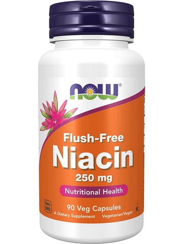 NOW Foods, Flush-Free Niacin 250 mg, 90 veg capsules