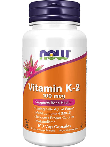 NOW Foods, Vitamin K-2 100 mcg, 100 veg capsules