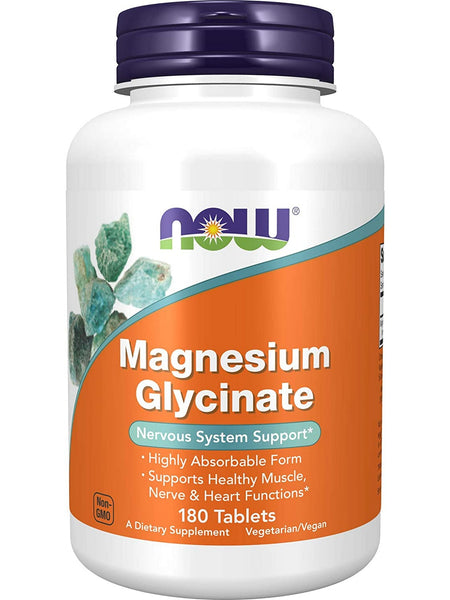 NOW Foods, Magnesium Glycinate, 180 tablets