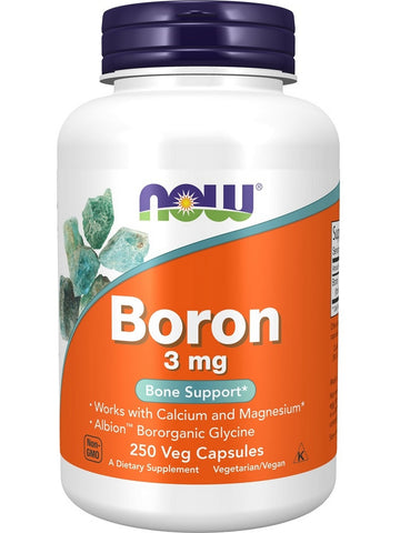 NOW Foods, Boron 3 mg, 250 veg capsules