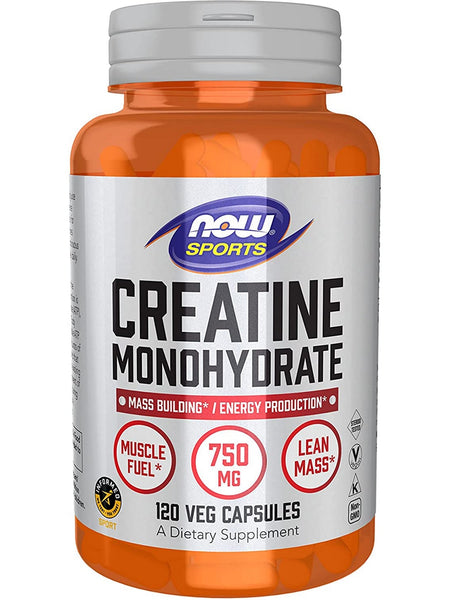NOW Foods, Creatine Monohydrate 750 mg, 120 veg capsules