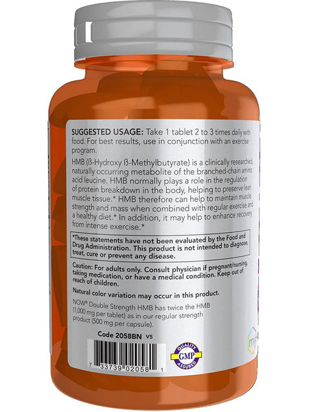 NOW Foods, HMB, Double Strength 1000 mg, 90 tablets