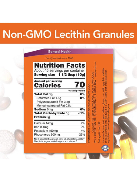 NOW Foods, Lecithin Granules, 1 lb