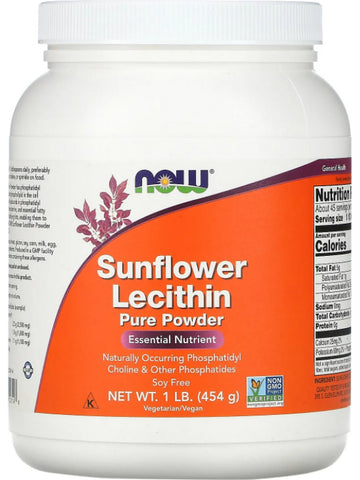 NOW Foods, Sunflower Lecithin Pure Powder, 1 lb