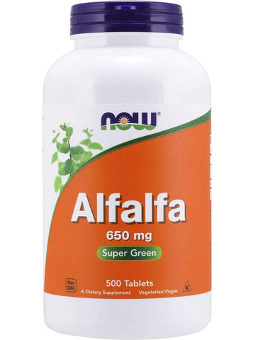 NOW Foods, Alfalfa 650 mg, 500 tablets