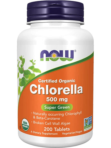 NOW Foods, Chlorella 500 mg, Organic, 200 tablets