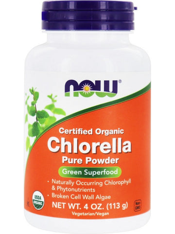 NOW Foods, Chlorella 500 mg, Certified Organic, 4 oz