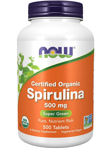 NOW Foods, Spirulina 500 mg, Organic, 500 tablets