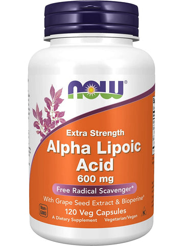 NOW Foods, Alpha Lipoic Acid 600 mg, Extra Strength, 120 veg capsules