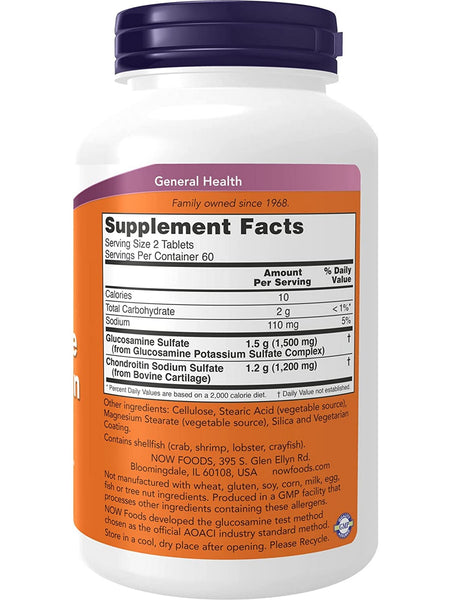 NOW Foods, Glucosamine & Chondroitin, Extra Strength, 120 tablets