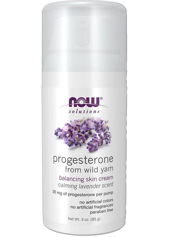 NOW Foods, Progesterone from Wild Yam with Lavender Balancing Skin Cream, 3 oz
