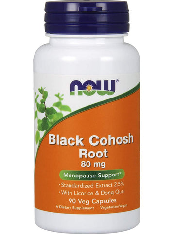 NOW Foods, Black Cohosh Root 80 mg, 90 veg capsules