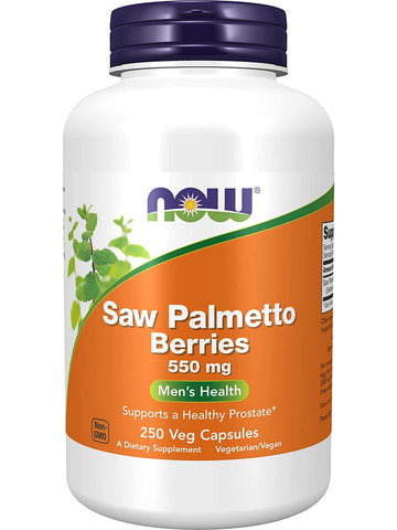 NOW Foods, Saw Palmetto Berries 550 mg, 250 veg capsules
