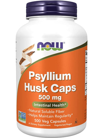 NOW Foods, Psyllium Husk Caps 500 mg, 500 veg capsules