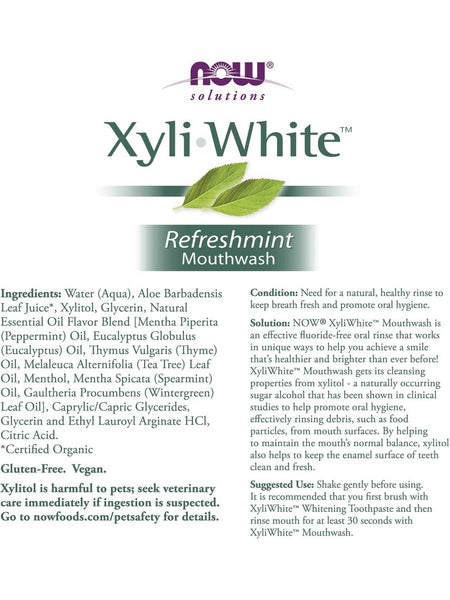 NOW Foods, XyliWhite™, Refreshmint Mouthwash, 16 fl oz