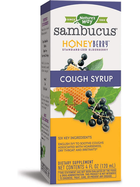 Nature's Way, Sambucus HoneyBerry Cough Syrup, 4 fl oz