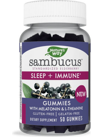 Nature's Way, Sambucus Sleep + Immune Gummies, 50 gummies