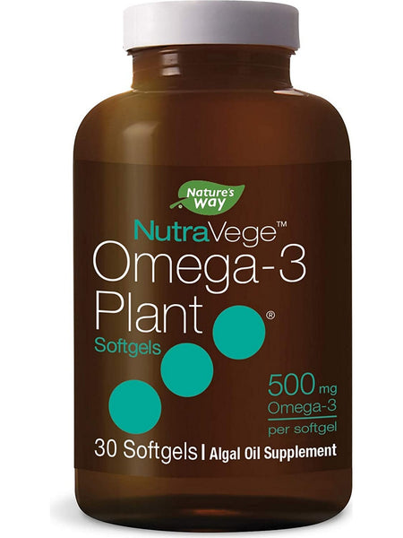 Nature's Way, NutraVege™ Omega-3 Plant 500 mg, 30 softgels