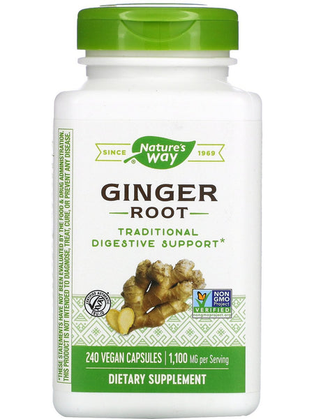 Nature's Way, Ginger Root, 240 vegan capsules