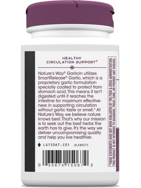 Nature's Way, Garlicin® Cardio, 180 vegan tablets