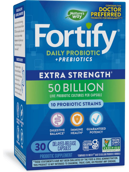 Nature's Way, Fortify® Daily Probiotic 50 Billion, 30 delayed-release capsules