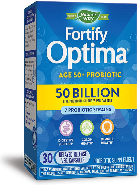 Nature's Way, Fortify® Optima® Age 50+ Probiotic 50 Billion, 30 delayed-release veg capsules