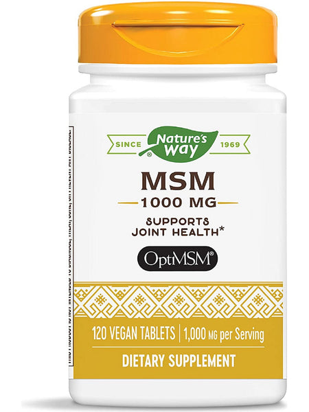 Nature's Way, MSM 1000 mg, 120 vegan tablets