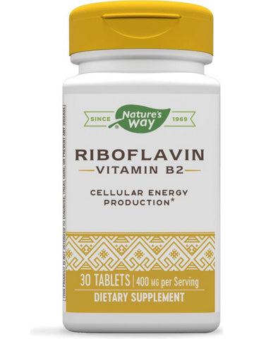 Nature's Way, Riboflavin Vitamin B2, 30 tablets