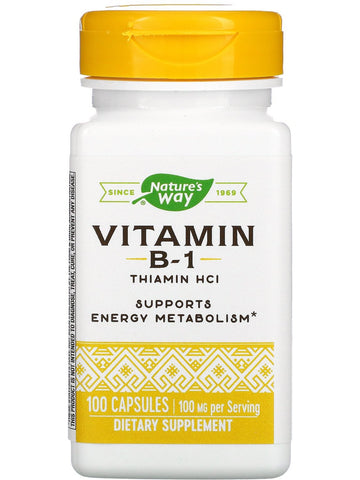 Nature's Way, Vitamin B-1, 100 capsules