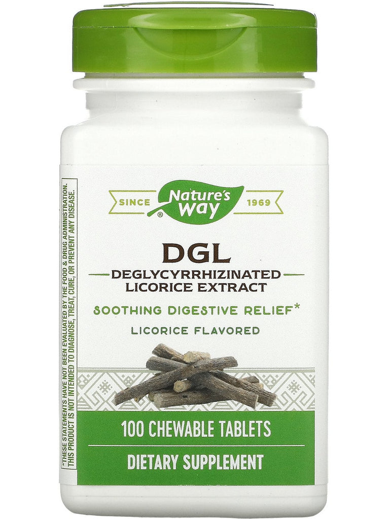 Nature's Way, DGL, 100 chewable tablets