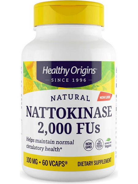 Healthy Origins, Natural Nattokinase 2,000 Fus, 100 mg, 60 Vcaps