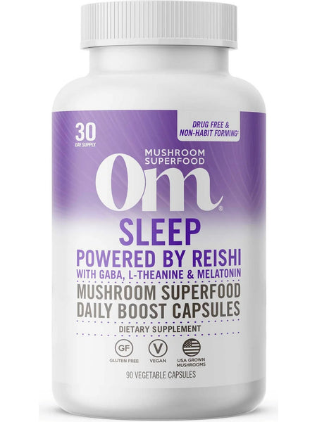 Om Mushroom Superfood, Sleep Mushroom Superfood Daily Boost Capsules, 90 Vegetable Capsules