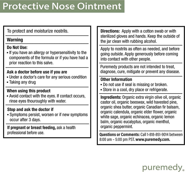 Puremedy, Protective Nose Ointment, 1 oz