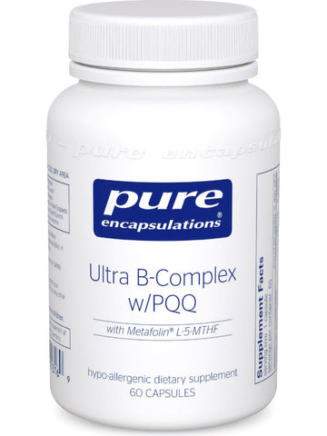 Pure Encapsulations, Ultra B-Complex w/ PQQ, 60 vegcap
