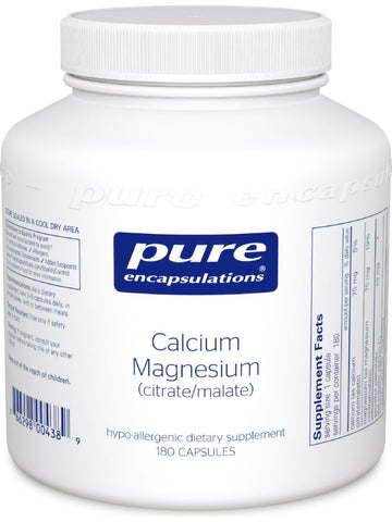 Pure Encapsulations, Cal/Mag, Citrate Malate, 180 vcaps