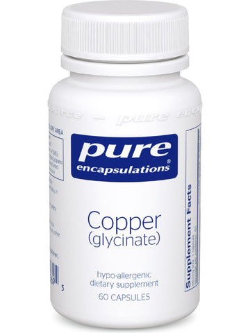Pure Encapsulations, Copper (glycinate), 2 mg, 60 vcaps
