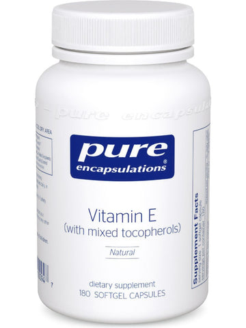Pure Encapsulations, Vitamin E (Natural) 260 mg, 180 gels