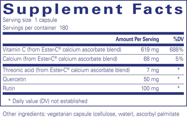 Pure Encapsulations, Ester-C and Flavonoids, 180 caps