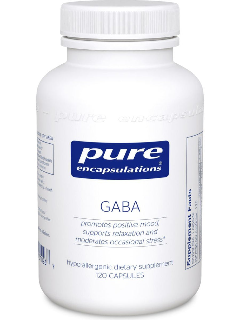 Pure Encapsulations, GABA, 120 vcaps
