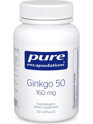 Pure Encapsulations, Ginkgo 50, 160 mg, 120 vcaps