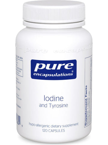Pure Encapsulations, Iodine and Tyrosine, 120 vcaps