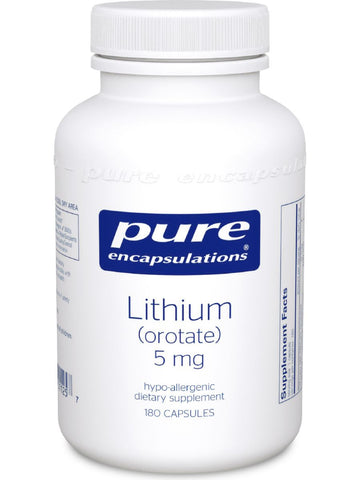 Pure Encapsulations, Lithium (orotate), 5 mg, 180 vcaps