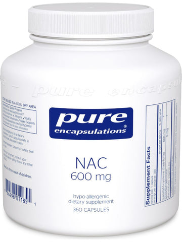 Pure Encapsulations, NAC, 600 mg, 360 caps