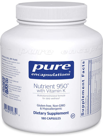 Pure Encapsulations, Nutrient 950 with Vitamin K, 180 vcaps