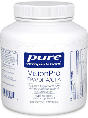 Pure Encapsulations, VisionPro EPA/DHA/GLA, 180 caps