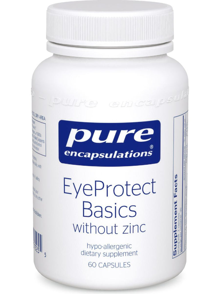 Pure Encapsulations, EyeProtect Basics (without zinc), 60 caps
