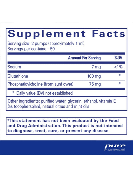 Pure Encapsulations, Liposomal Glutathione Liquid, 50 ml