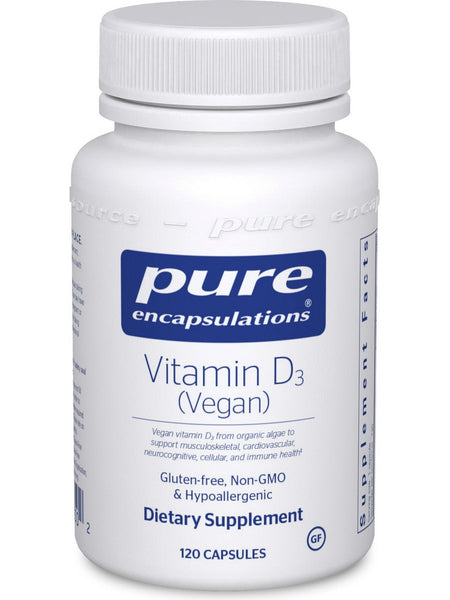 Pure Encapsulations, Vitamin D3 (vegan), 120 capsules