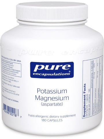 Pure Encapsulations, Potassium Magnesium (aspartate), 180 vcaps