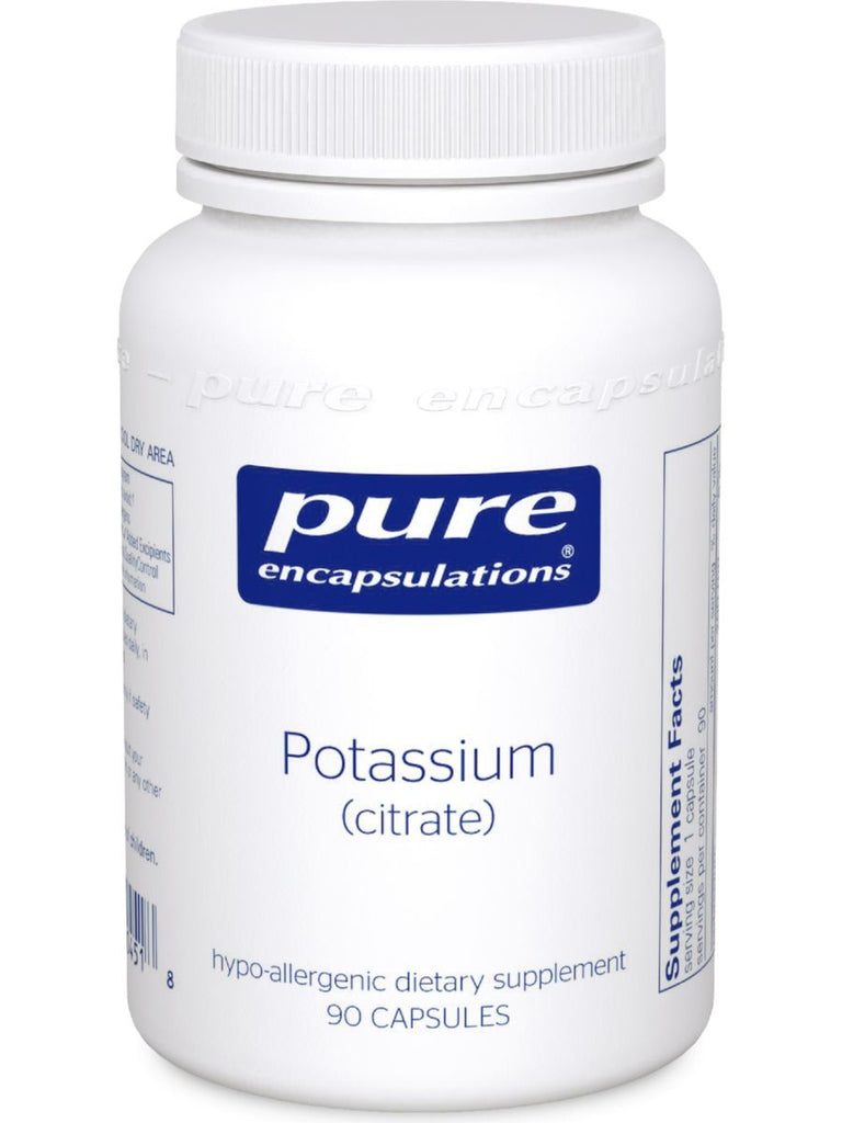 Pure Encapsulations, Potassium (citrate), 200 mg, 90 vcaps